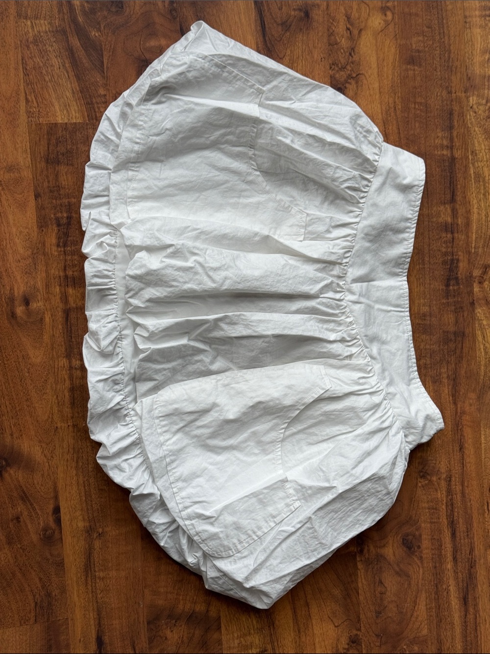 White Ruffled Skirt with Elastic Waist
